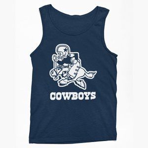 NEW Dallas Cowboys 1960 Retro Monochrome Logo Tank Top NAVY